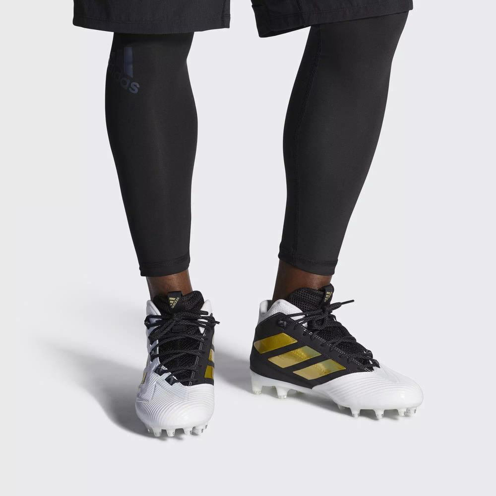 Adidas Freak Carbon Mid Tacos de Futbol Blancos Para Hombre (MX-88432)